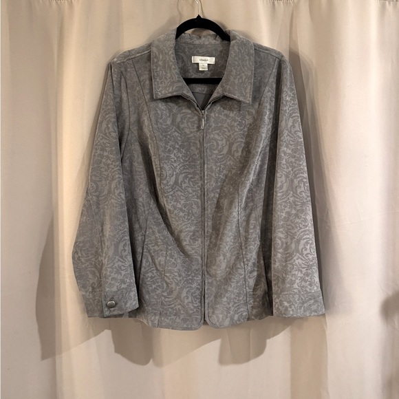 Women's Gray CJ Banks Patterned Jacket - Picture 1 of 7